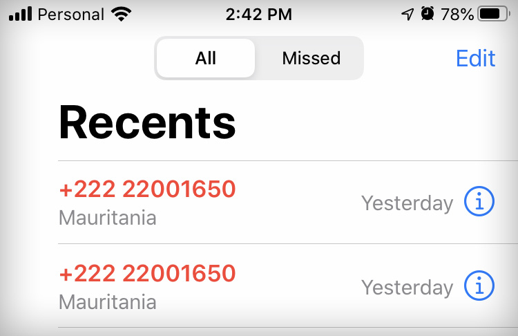 mauritania phone calls